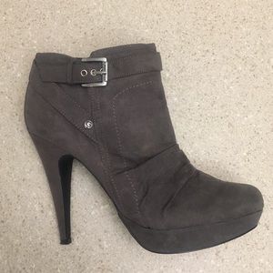 Guess booties gray suede size 10